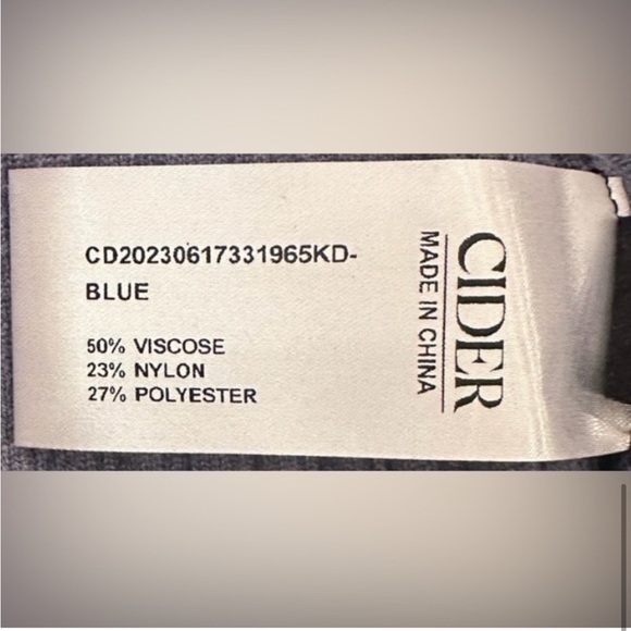 Cider Knit Polo Solid Short Mini A-line Dress, Violet Blue, Size L, NWT - Picture 10 of 11